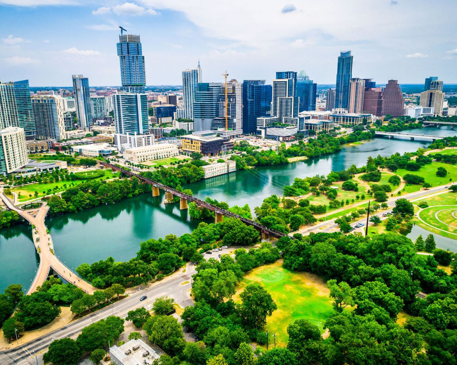 Austin Texas Skyline with Lady Bird Lake