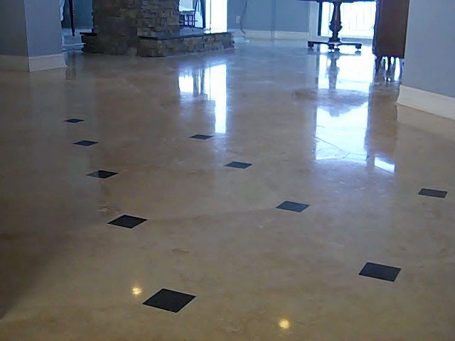 Polished concrete floor