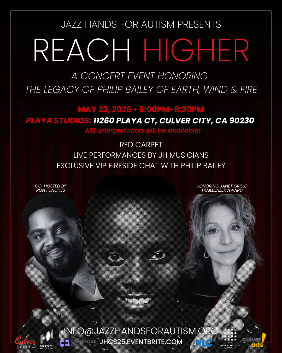 GRAMMY-WINNING LEGEND PHILIP BAILEY TO BE HONORED AT JAZZ HANDS FOR AUTISM'S 25TH CONCERT SERIES EVENT