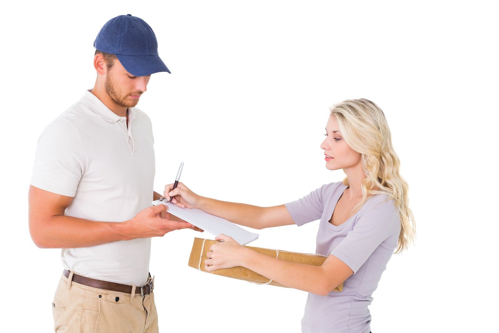 lady signing on the paper