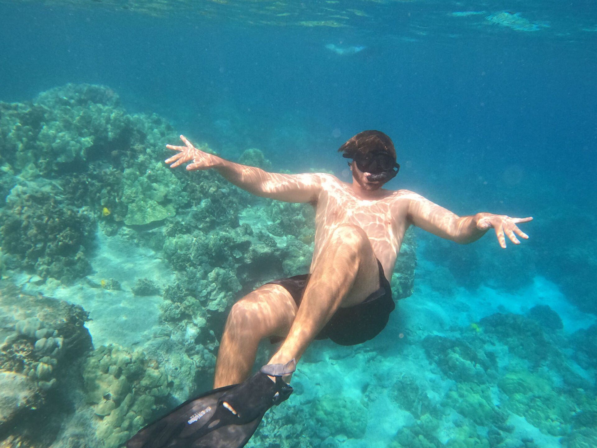 man underwater