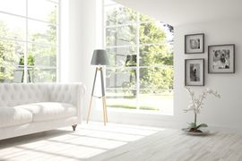 soggiorno moderno ed elegante color bianco