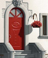 porta da esterno rossa