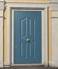 porta blindata azzurra