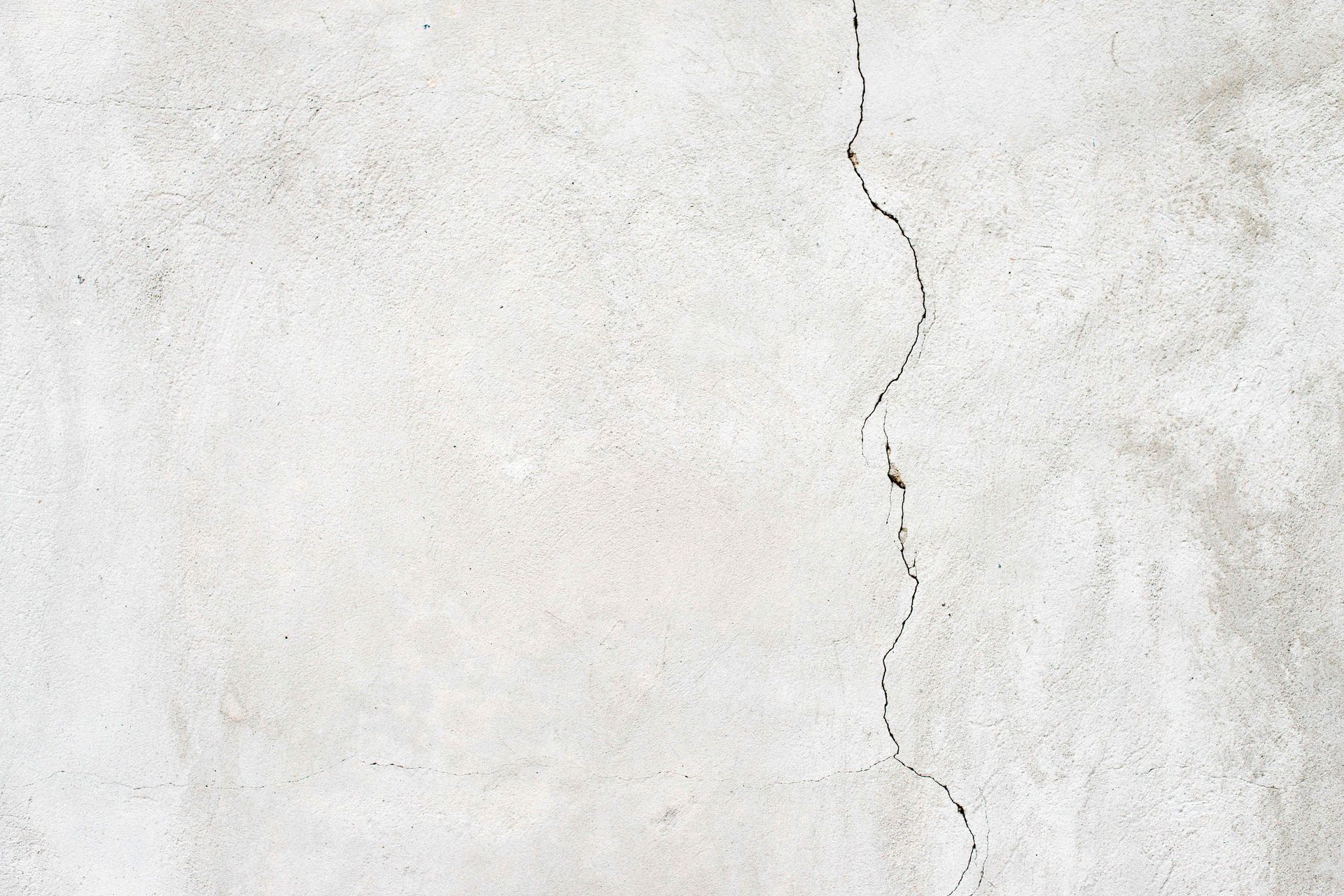 Vertical Crack In House Concrete Foundation Needing Repair