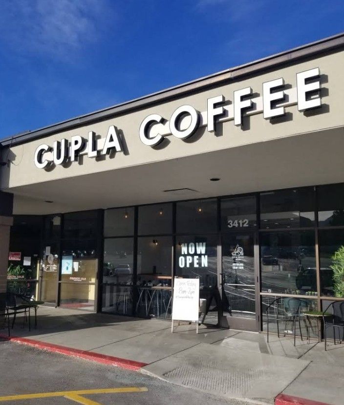Cupla Coffee exterior view of the entrance
