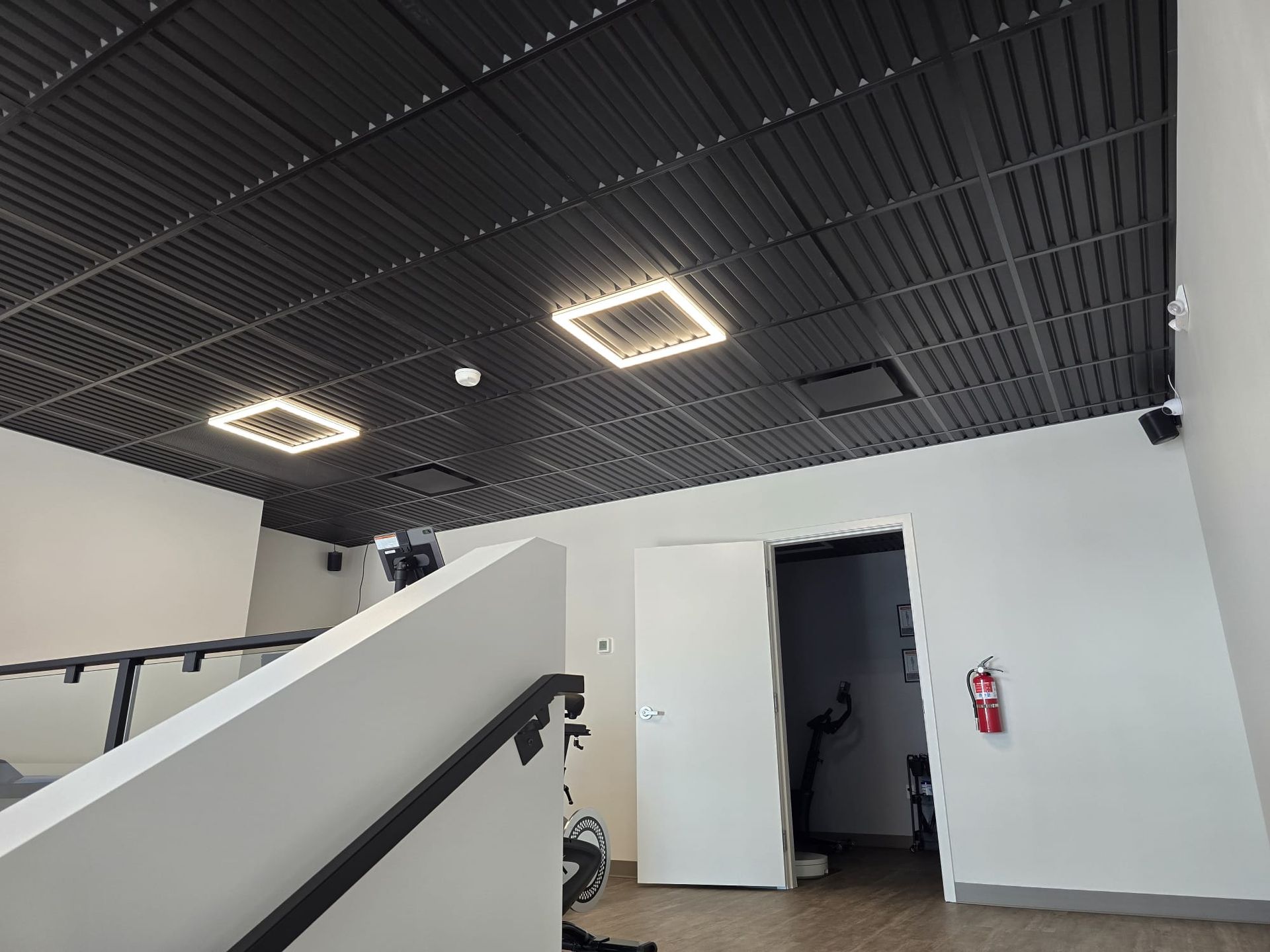 Interior view of the second floor from the stairwell of The Smart Fit Method