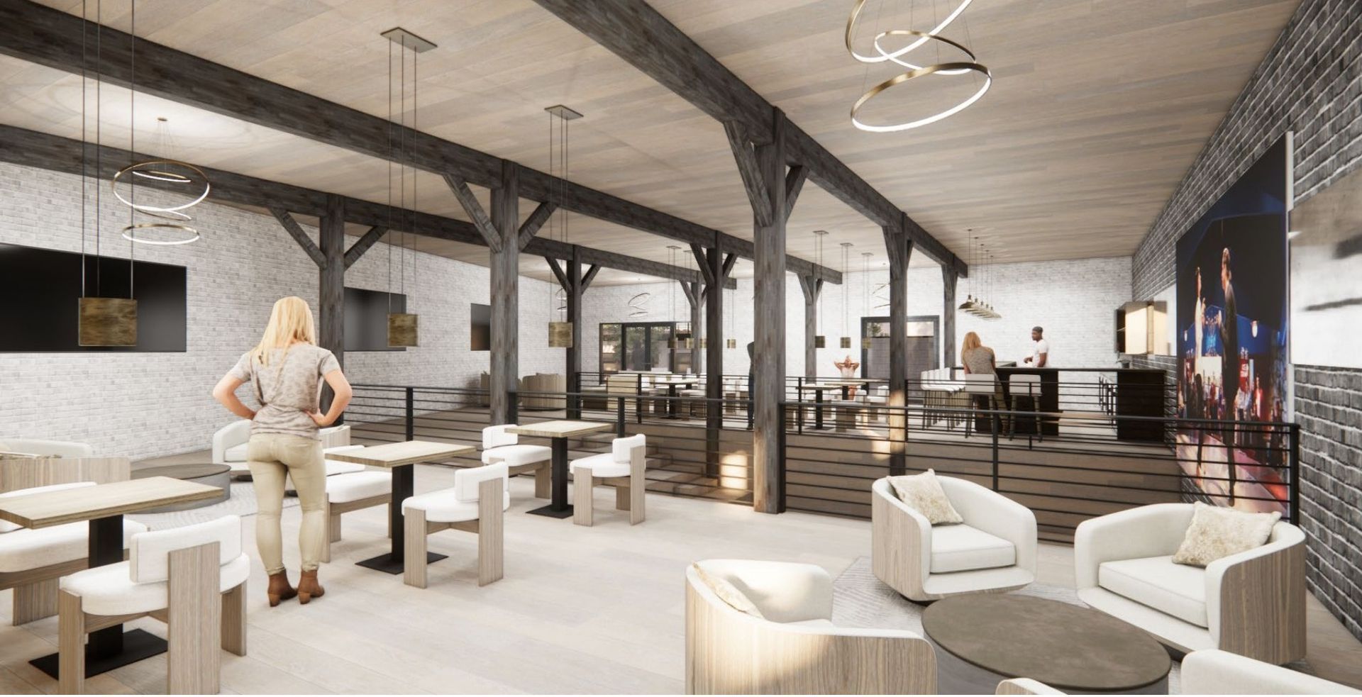 Digital rendering of seating area inside the SLC Club
