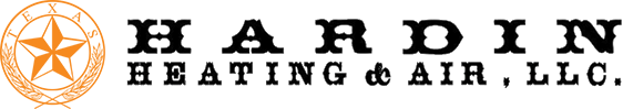 Logo of Hardin Heating & Air, LLC, featuring a Texas star emblem and bold text.