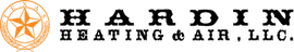 Logo of Hardin Heating & Air, LLC, featuring a Texas star emblem and bold text.