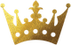 a gold crown with white dots on a white background