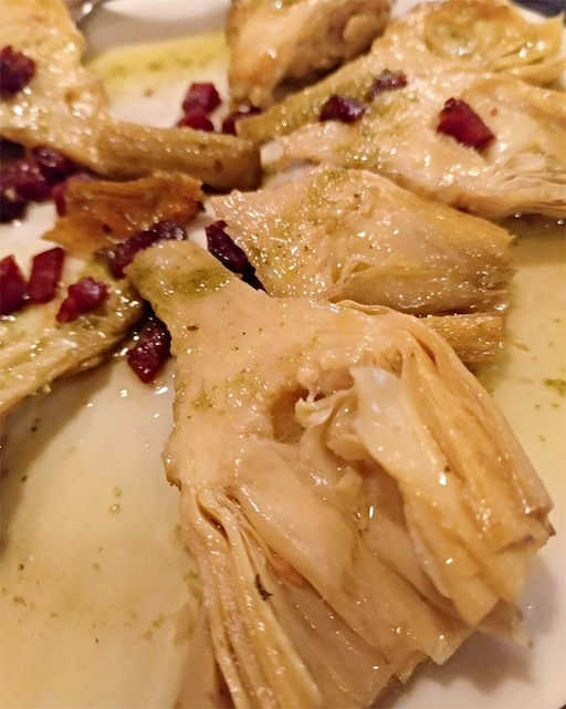 Restaurante Asador Caracoles Lerma Alcachofas con jamón