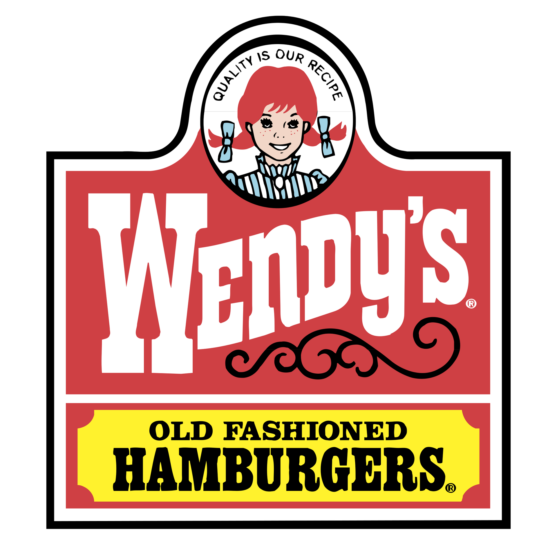 A sign for wendy 's old fashioned hamburgers