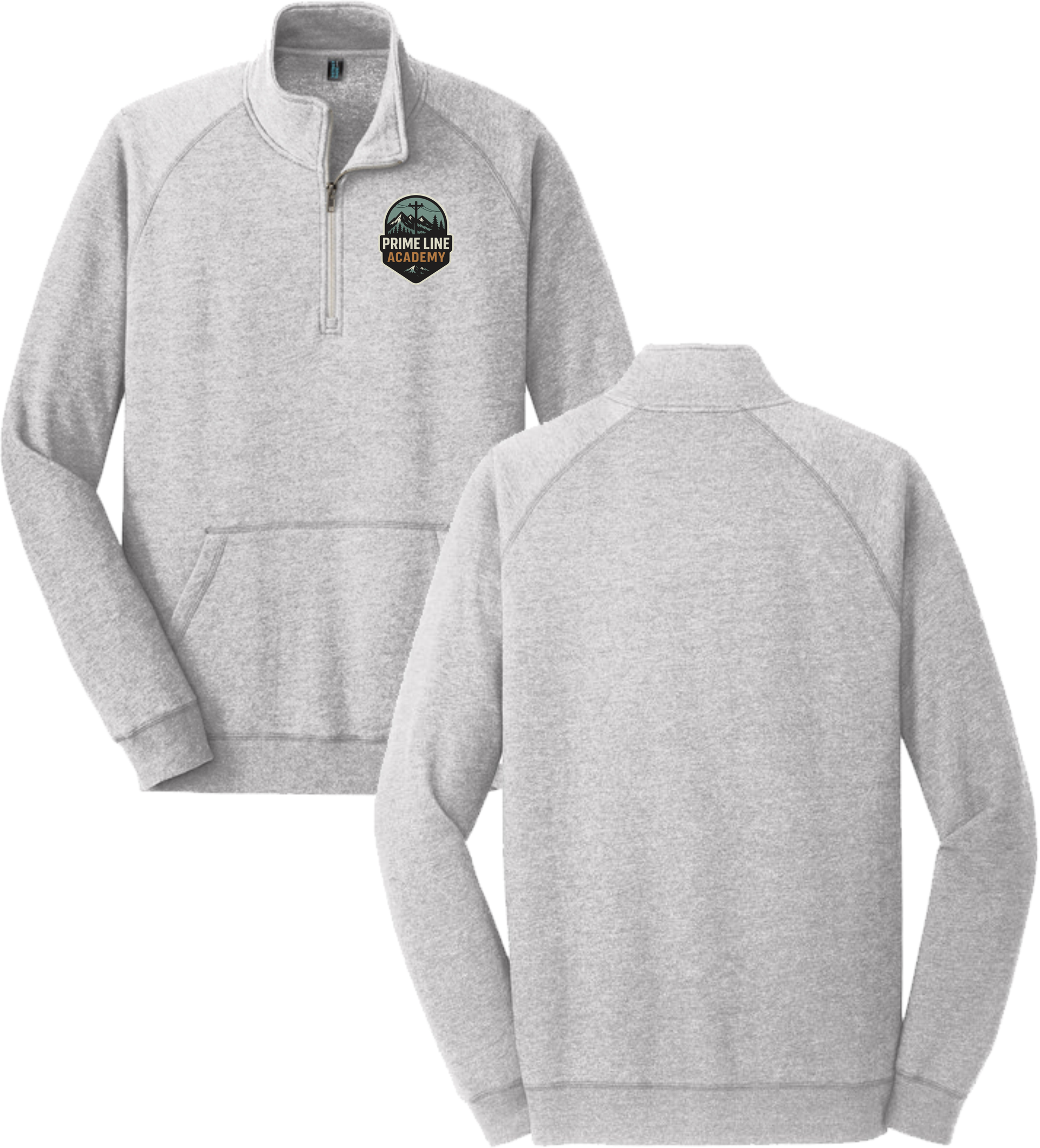 Prime Line Academy Quarter-Zip Sweatshirt – Heather Grey