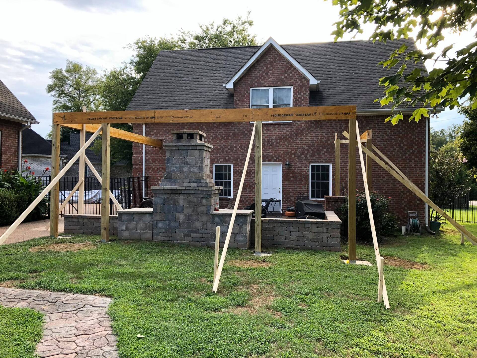 Supporting Woods In House Backyard — Hermitage, TN — Davet Roofing, Inc.