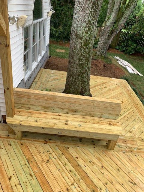 Patio With Long Wooden Chair — Hermitage, TN — Davet Roofing, Inc.