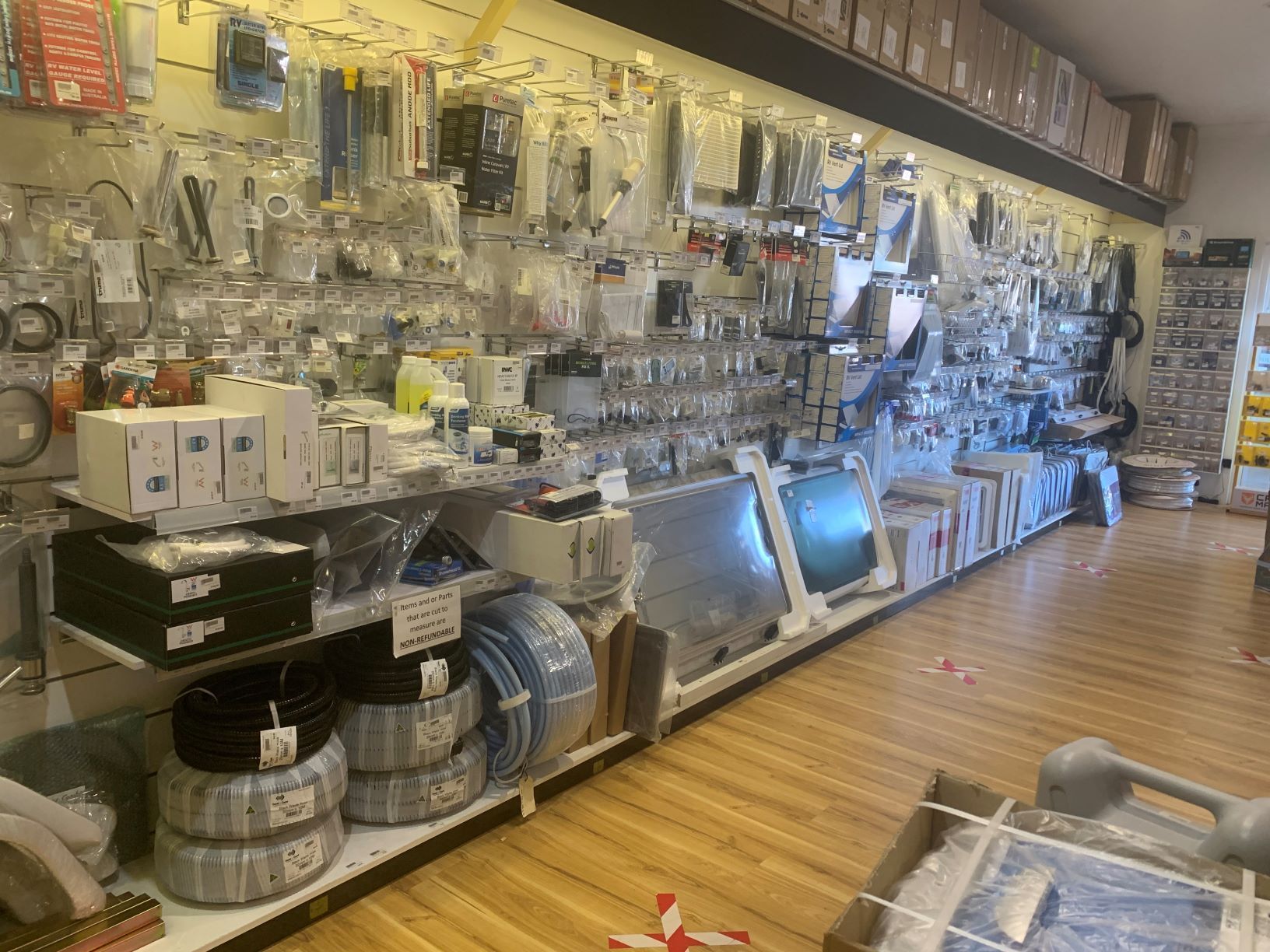 A store filled with lots of shelves and boxes.