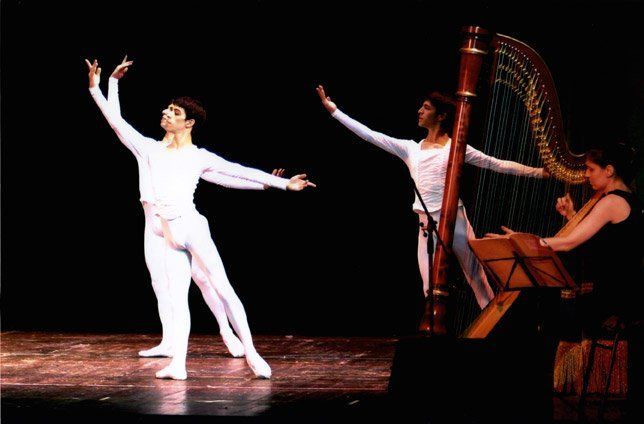 due ballerini durante una posa di un balletto