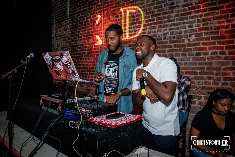 DJ playing music at the event