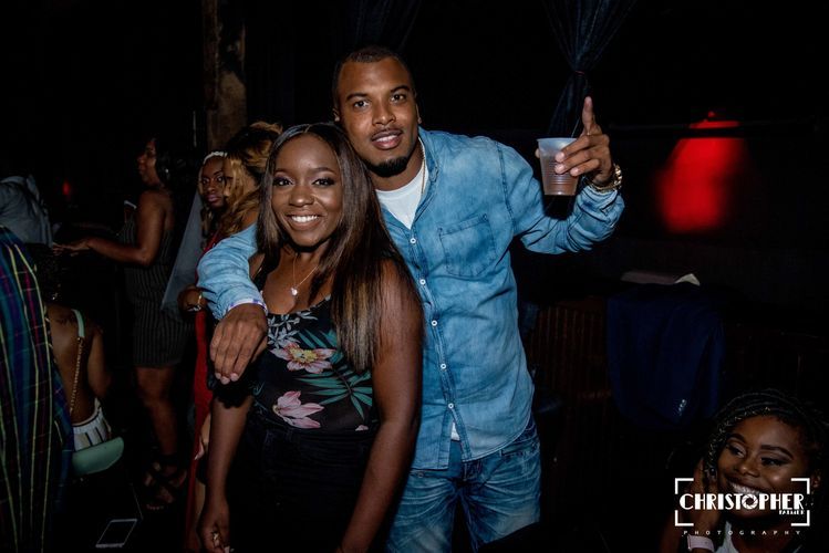 couple having fun at a private party