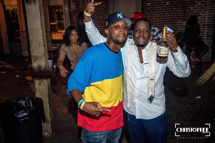 Friends having fun at a party