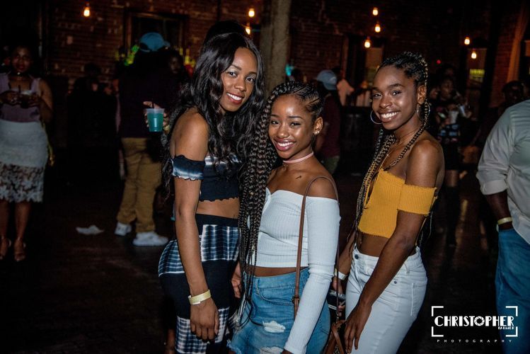 girls enjoying time at the party