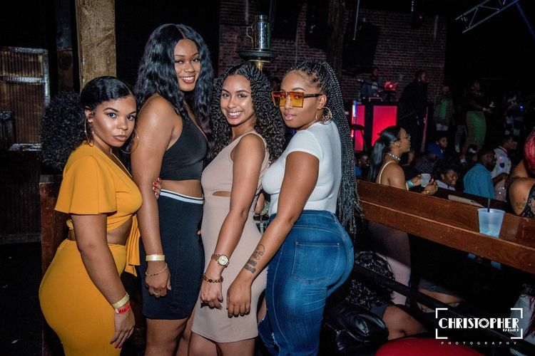 group of girls having fun at a private party