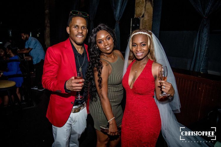 group of friends having fun at a private party