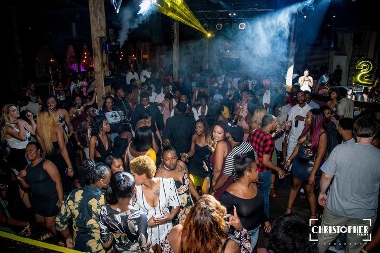 people enjoying dancing & music