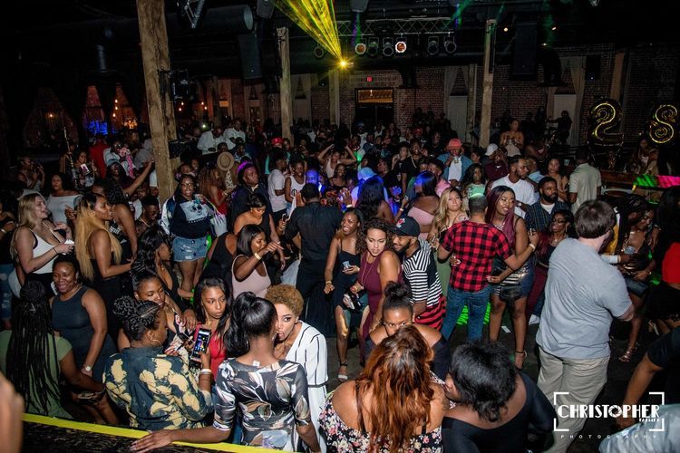 people enjoying dancing & music