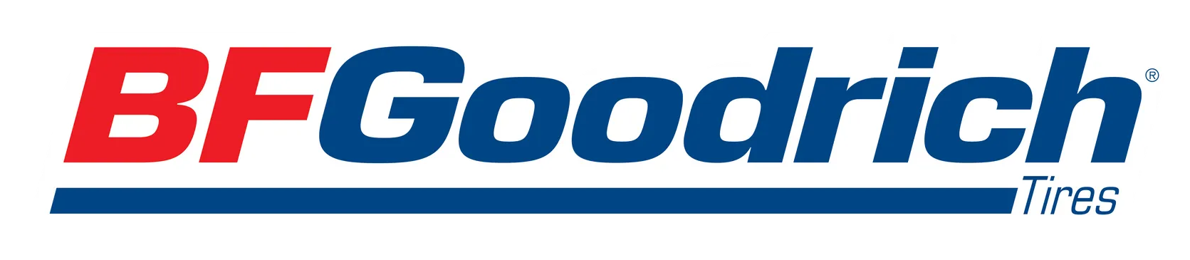BF Goodrich Tires logo in red and blue.