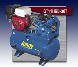 A jenny air compressor with a honda engine