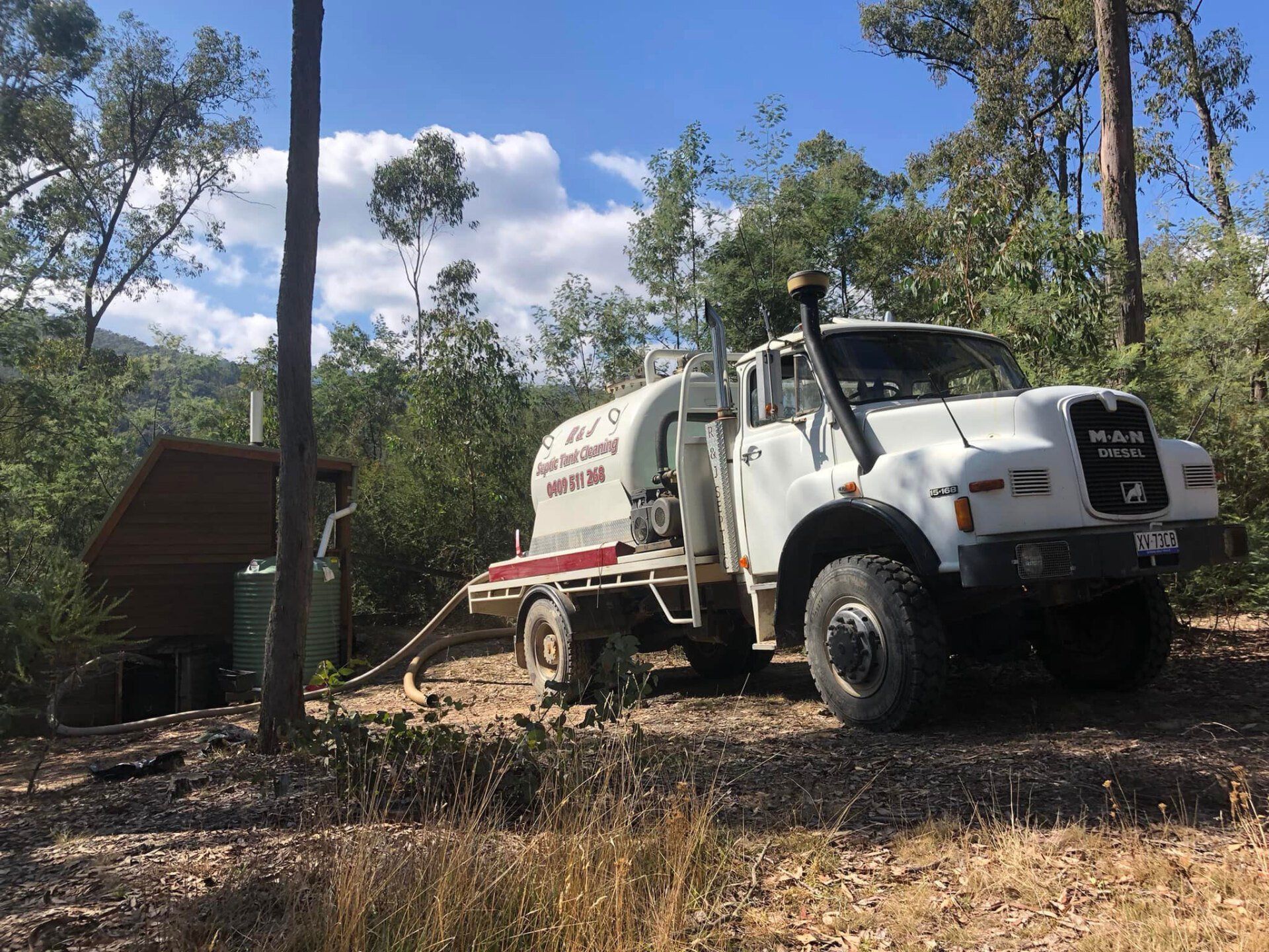 Septic Tank Pumper Truck — Mansfield, VIC — R & J Septic Tank Cleaning