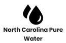 North Carolina Pure Water logo: two black water drops. Text below reads "North Carolina Pure Water".