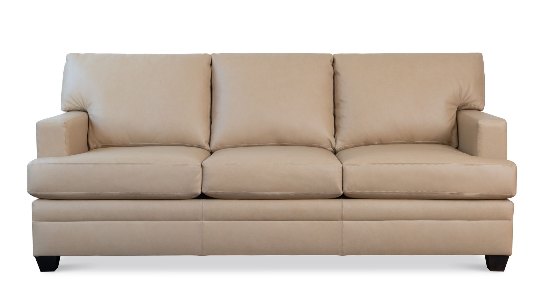 Drew beige leather couch from JP Home