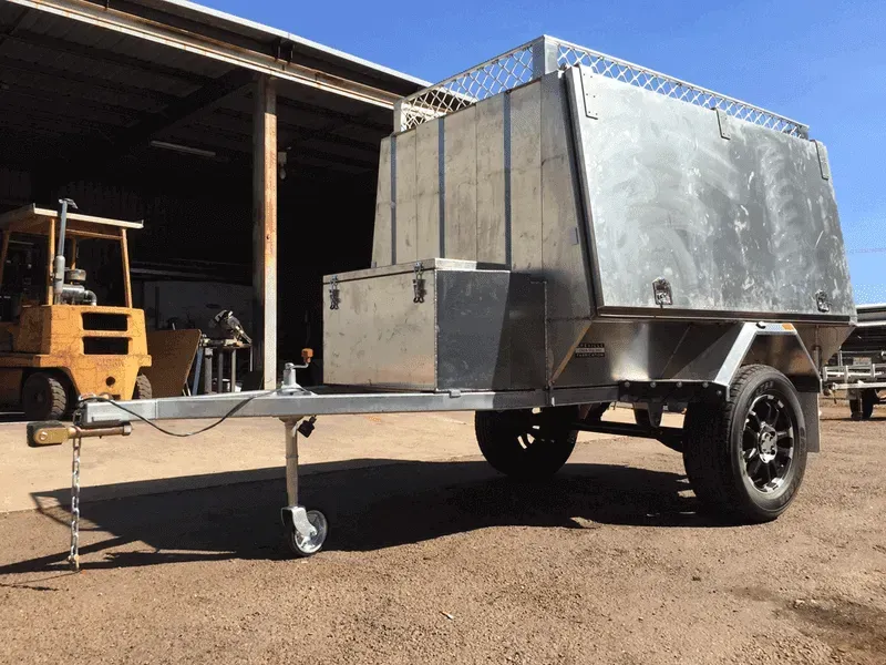 Aluminum Utility Trailer With Storage Box and Cargo Area — Greville Fabrication in Girraween, NSW