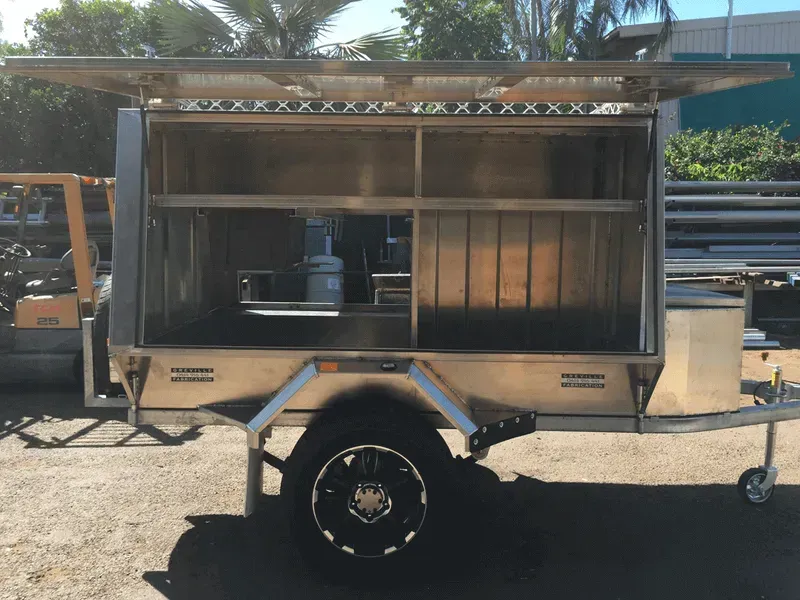 Aluminum Trailer With Open Front, Shelves — Greville Fabrication in Girraween, NSW