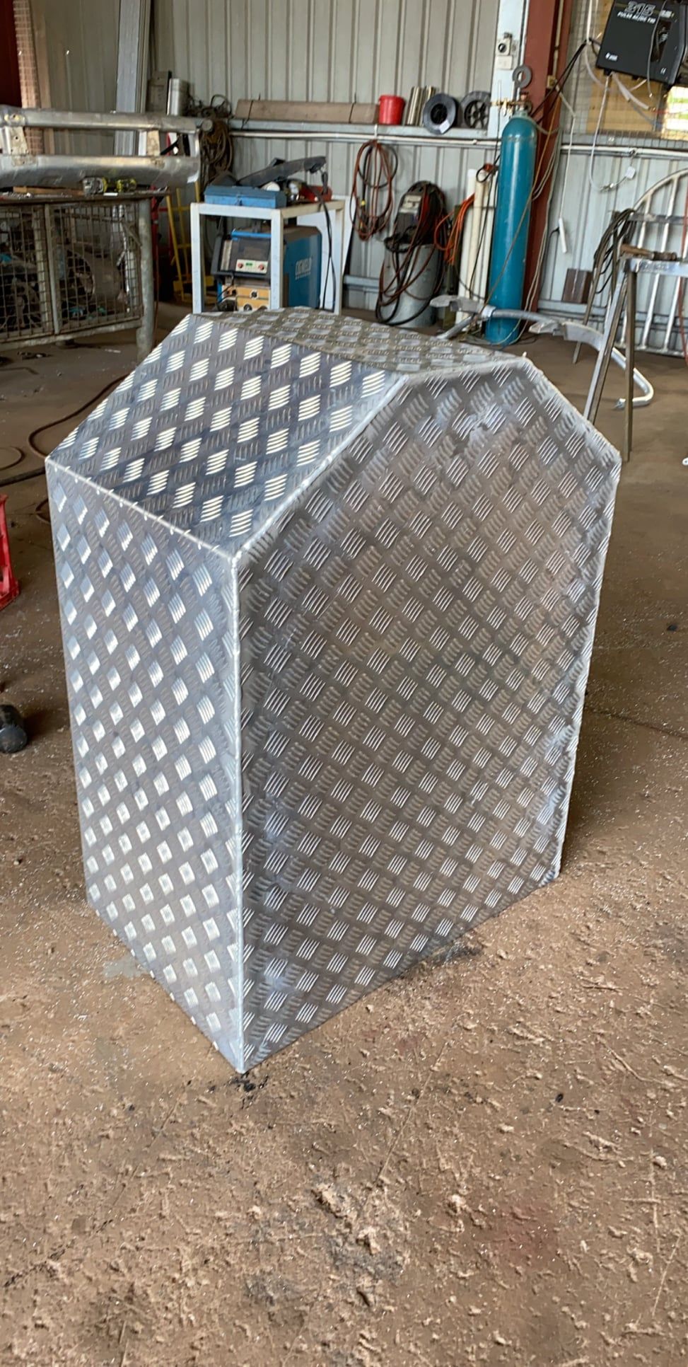 Diamond plate aluminum toolbox in a workshop — Greville Fabrication in Girraween, NSW