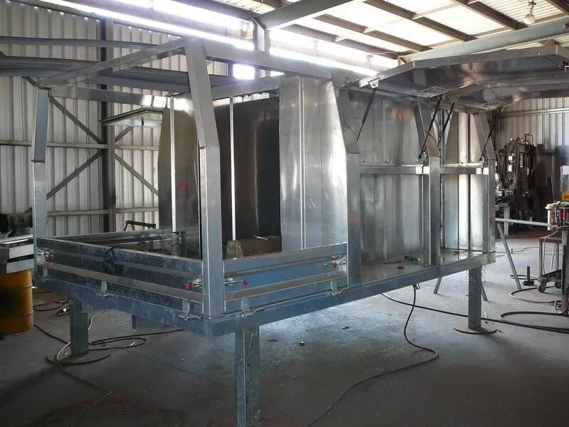 Metal Truck Bed Frame Under Construction — Greville Fabrication in Girraween, NSW