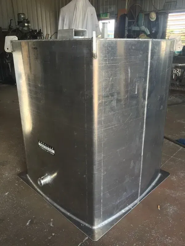 Stainless Steel Tank in a Workshop, Welded Seams — Greville Fabrication in Girraween, NSW