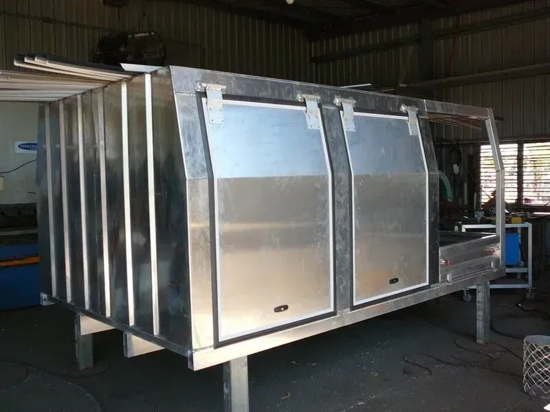 Aluminum Truck Bed With Two Storage Doors — Greville Fabrication in Girraween, NSW
