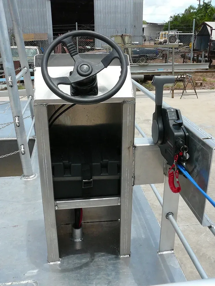 Boat Steering Console With Metal Frame, Dashboard — Greville Fabrication in Girraween, NSW