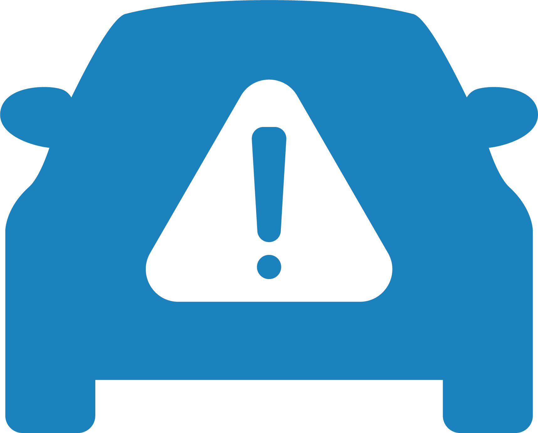 A blue car with a clock and an arrow around it.