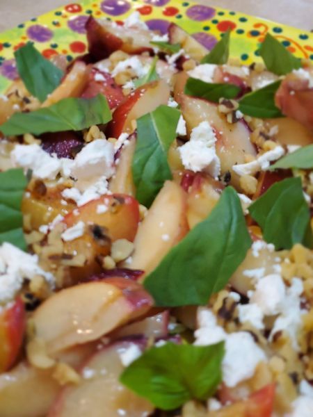 A close up of a plate of food on a table