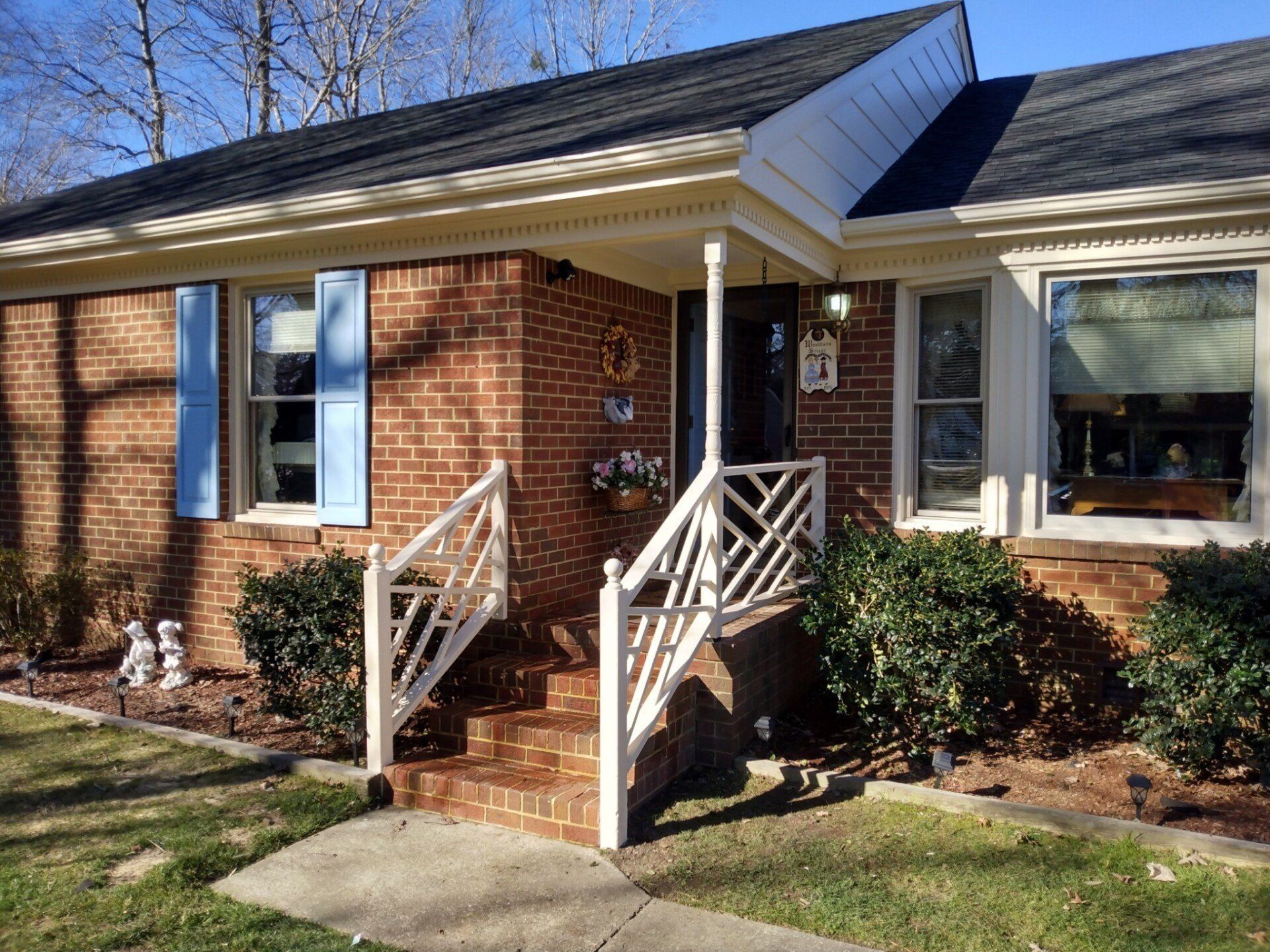 Porch railings hand built and custom painted