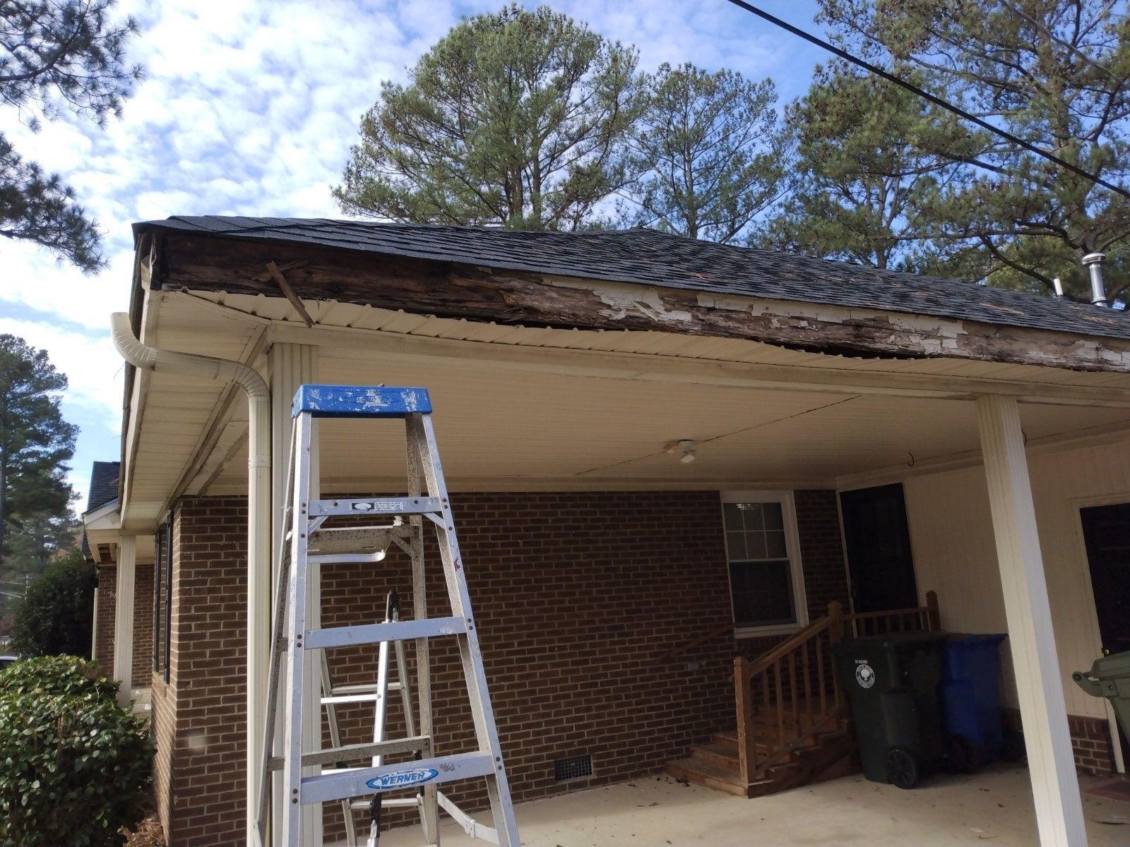 Wood rot around the house