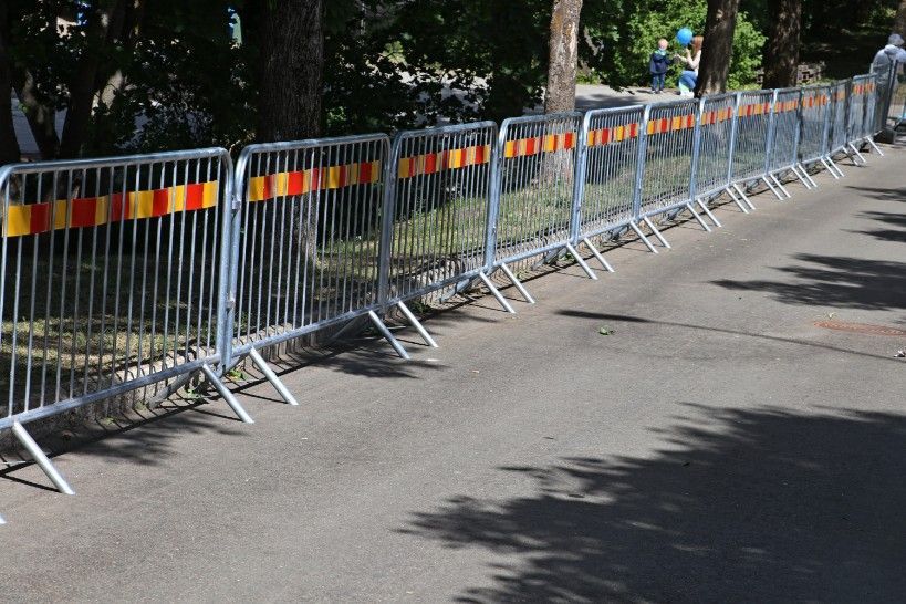 A Row of Metal Barriers on the Side of a Road — Payton Civil Products in Dalby, QLD