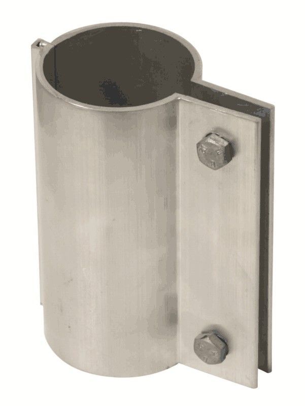 A Close Up of a Stainless Steel Pipe Clamp — Payton Civil Products in Wilsonton, QLD