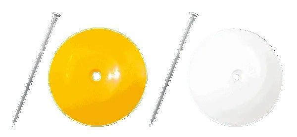 Car Park Line Dot White 100mm With 125mm Spike — Payton Civil Products in Wilsonton, QLD