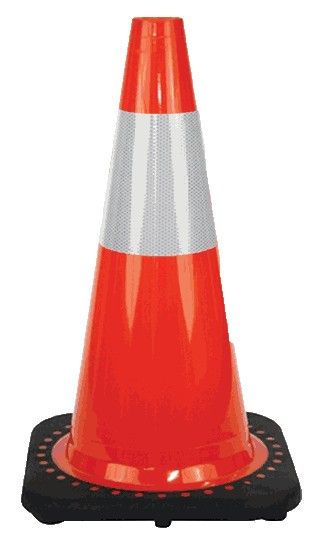 Traffic Cone Orange Black Base With Reflective Collar — Payton Civil Products in Wilsonton, QLD